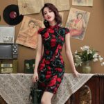 Robe Chinoise Fleur Rouge