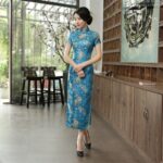 Robe Chinoise Bleu Ciel