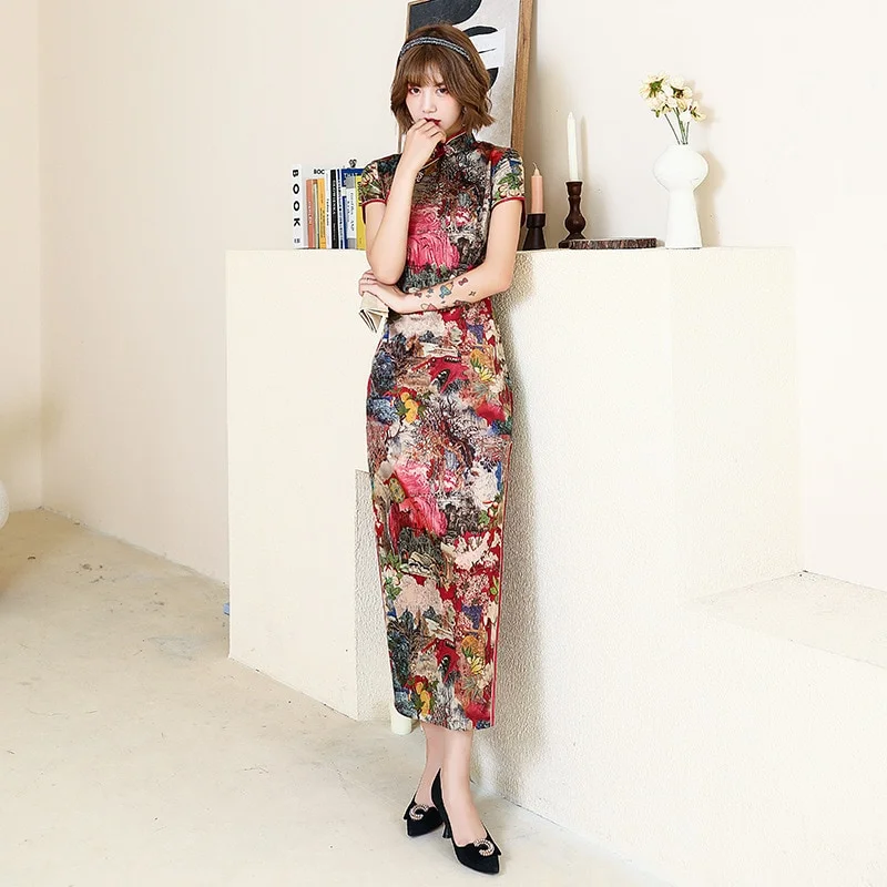 Robe Chinoise Longue Femme