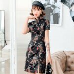 Robe Chinoise Noir Luxe