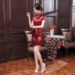 Robe Chinoise Rouge Mode Femme