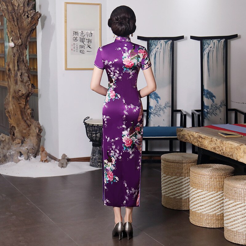 Robe Chinoise traditionnelle Violette