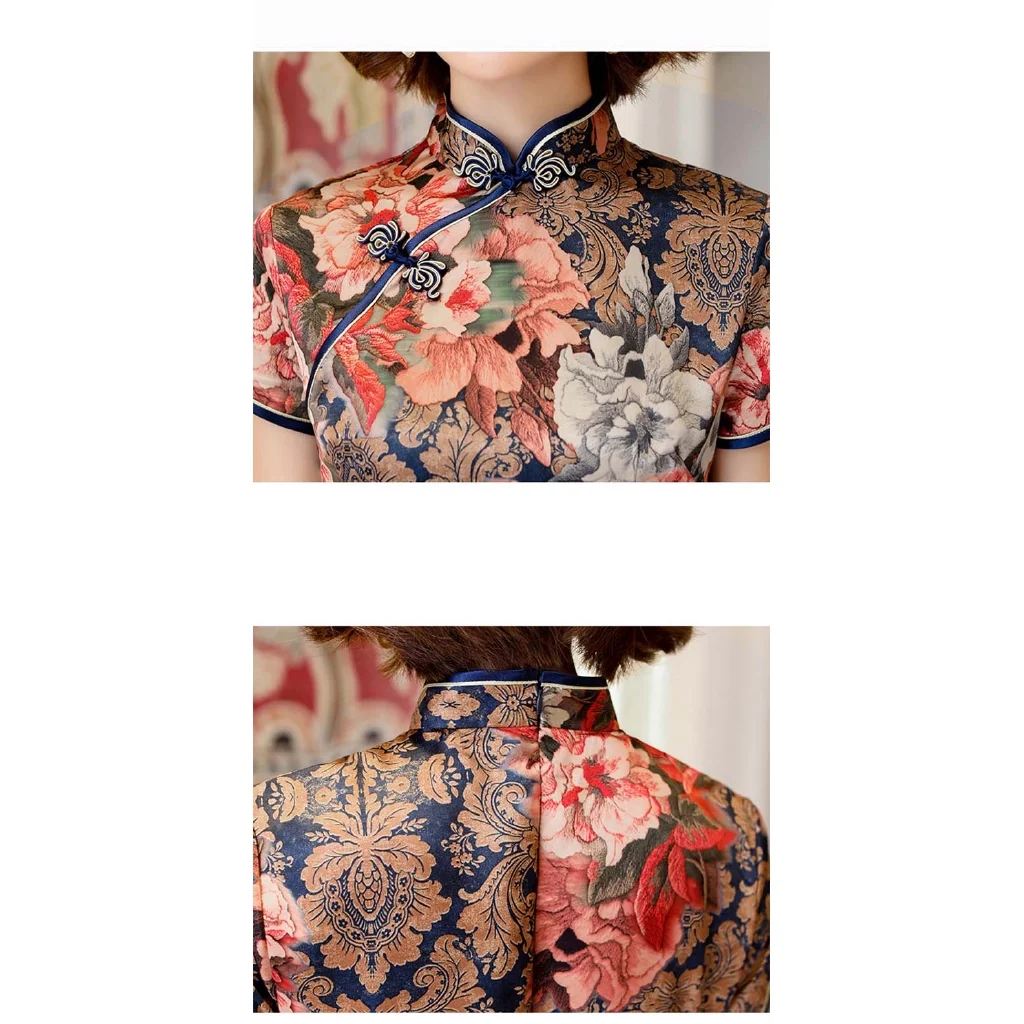 Robe A Fleurs Chinoise
