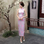 Robe Chinoise Traditionnelle en satin de polyester