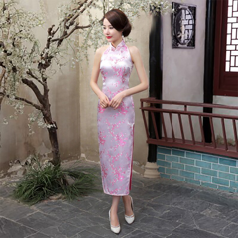 Robe Chinoise Traditionnelle en satin de polyester