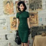Robe Chinoise Vert Emeraude