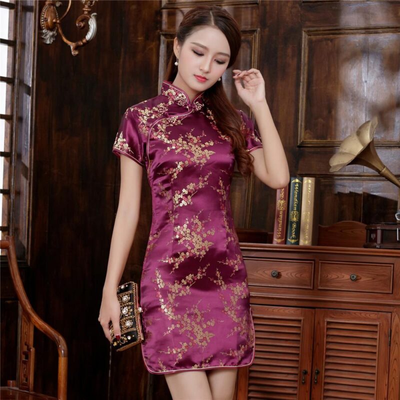 Robe Chinoise Violette Adulte