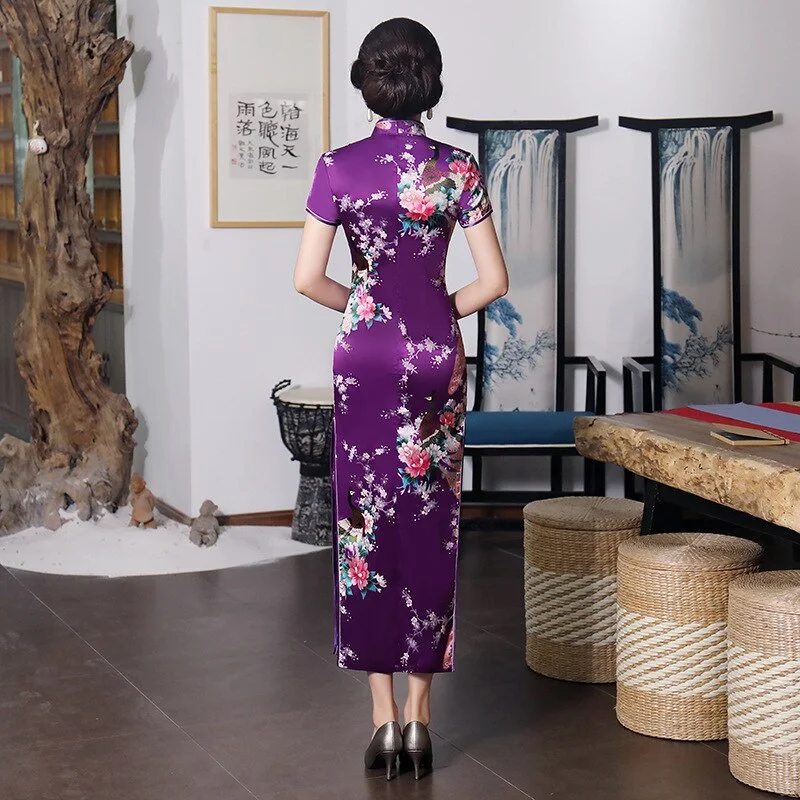 Robe Chinoise Violette Femme