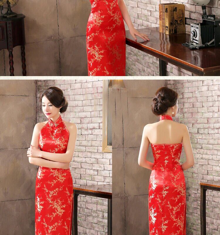 Robe Longue Chinoise Rouge