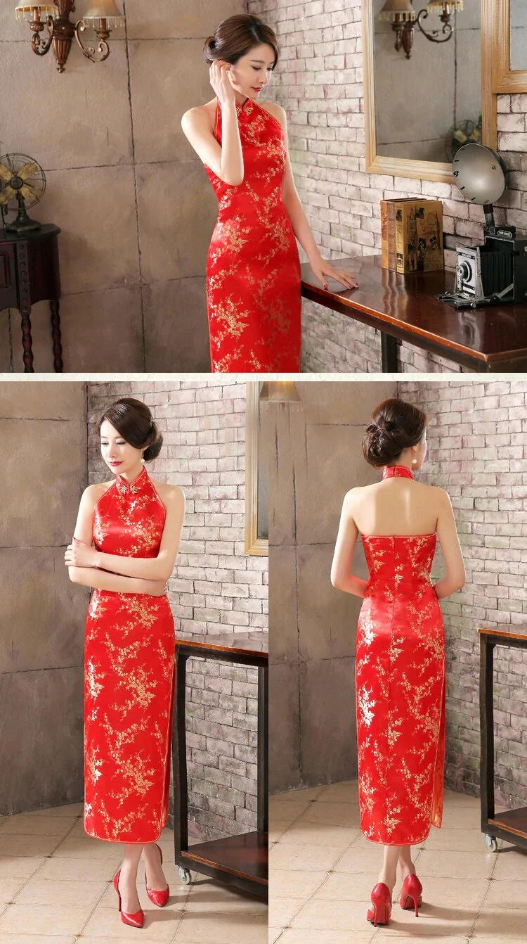 Robe Longue Chinoise Rouge
