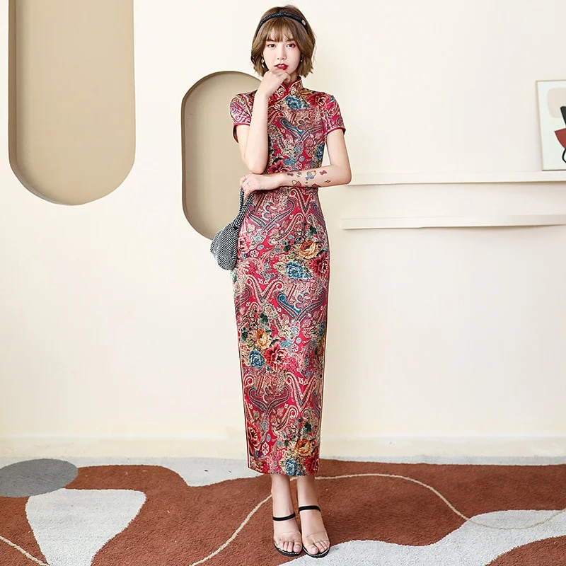 Robe Chinoise Fleurs